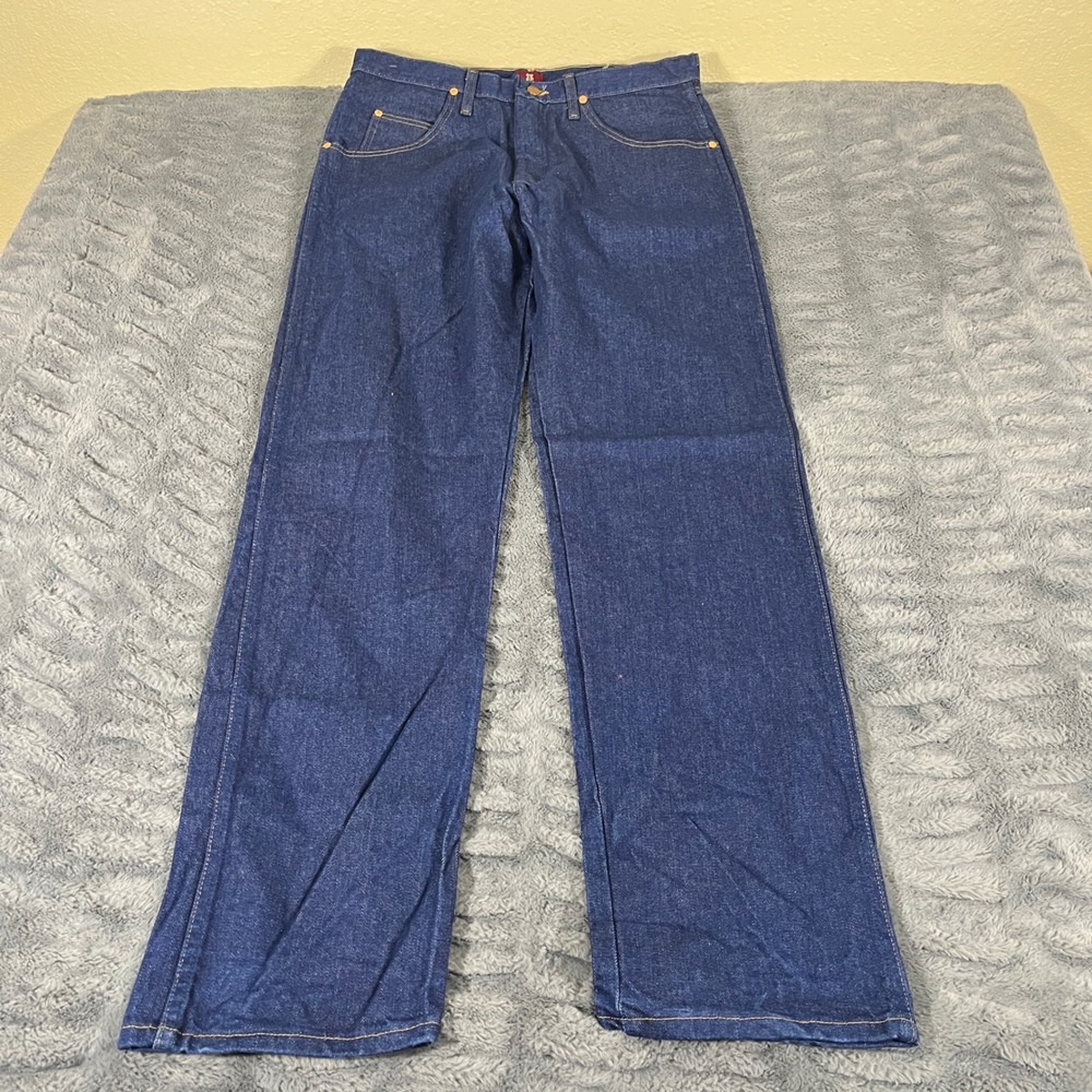 Wrangler 31MWZDN Relaxed Fit Dark Wash Denim Jeans Mens 34x36 Indigo Cowboy Cut